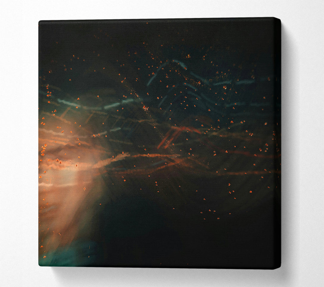  A Canvas Print of Orange Dust Clouds Canvas Wall Art
