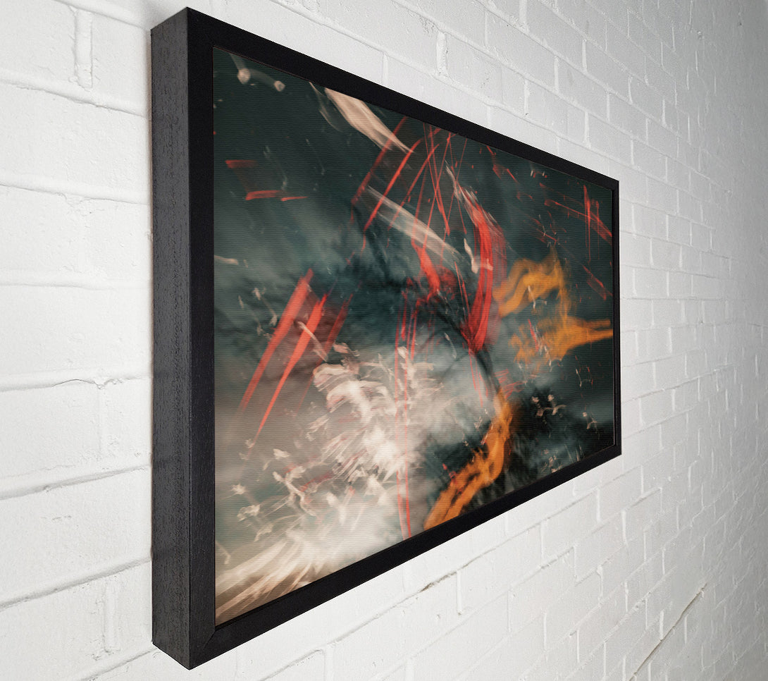  A Canvas Print of Orange And Red Flashes Canvas Art