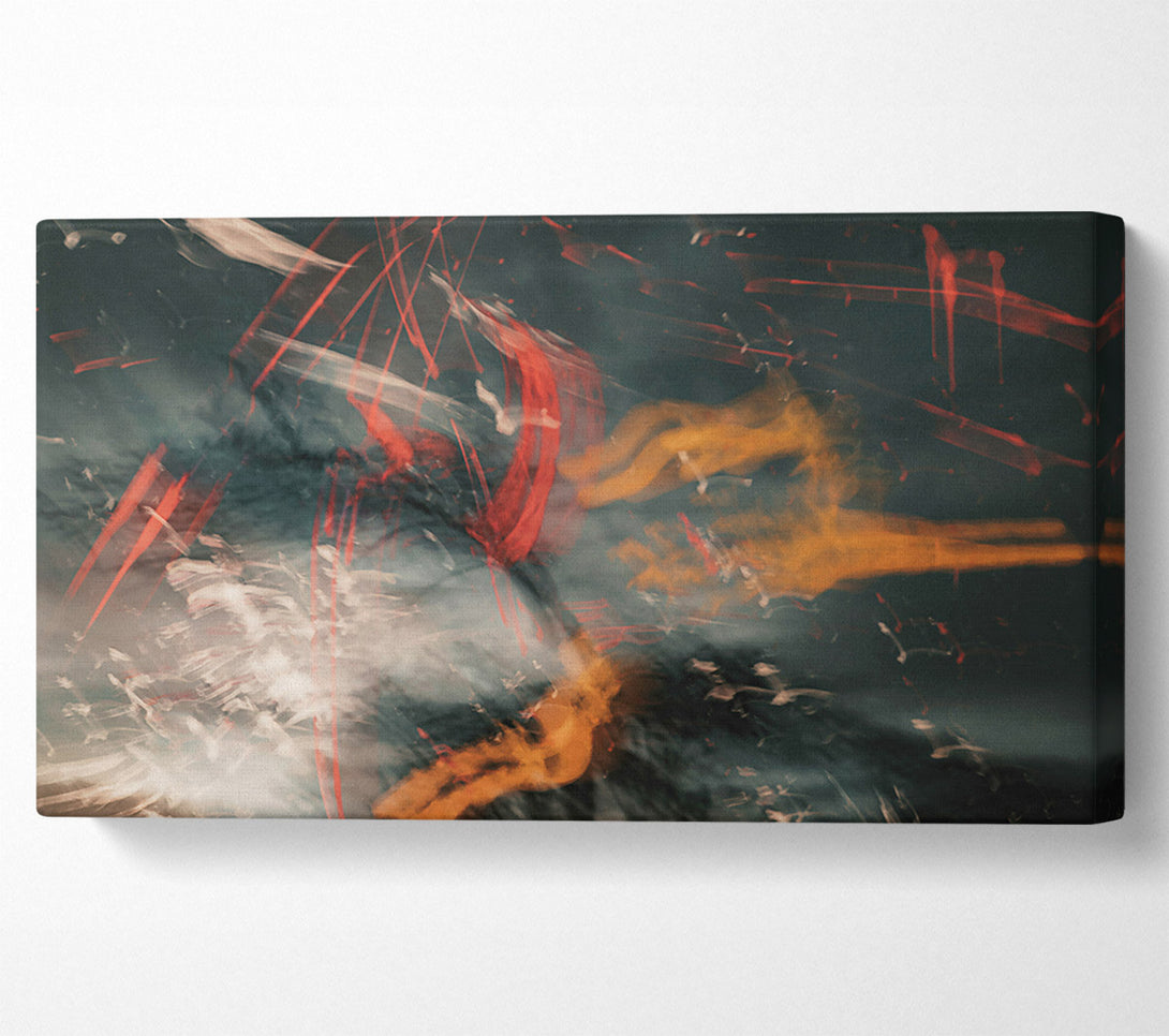  A Canvas Print of Orange And Red Flashes Canvas Art