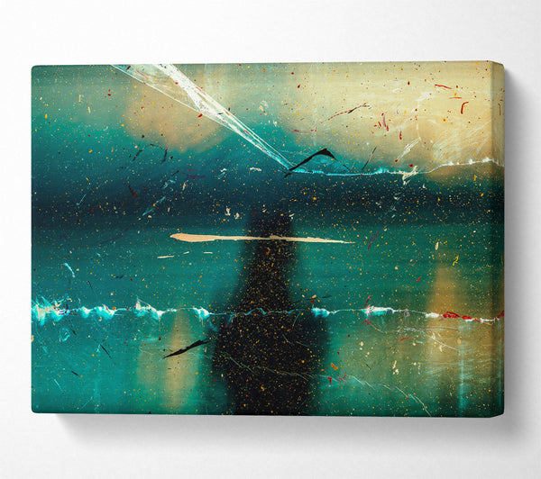  A Canvas Print of Teal Spattering Dreams Canvas Print