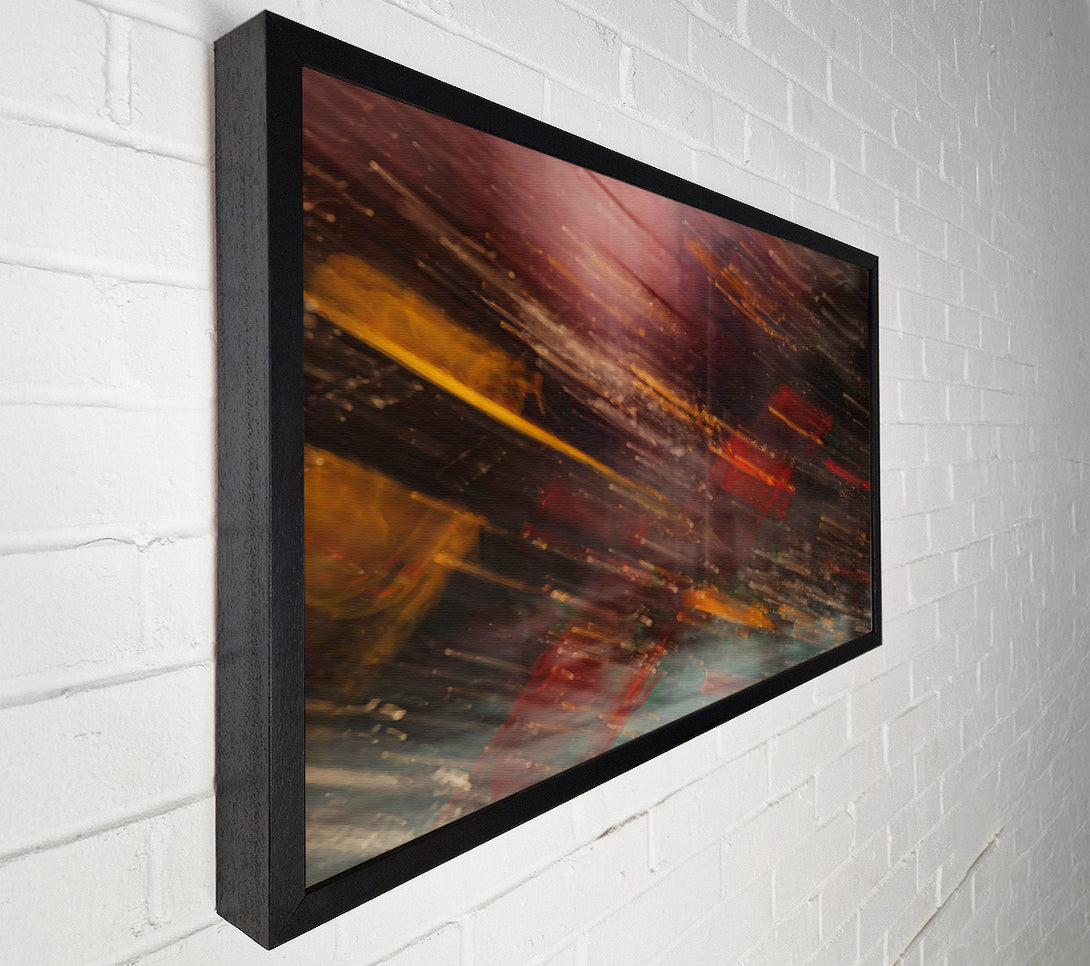  A Canvas Print of Crimson Cityscape Blur Canvas Print