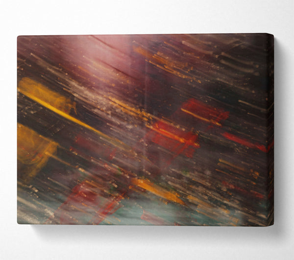  A Canvas Print of Crimson Cityscape Blur Canvas Print