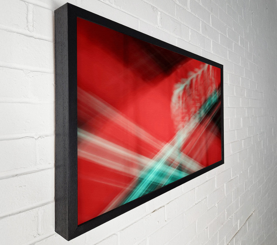  A Canvas Print of Red And Teal Lines Canvas Print