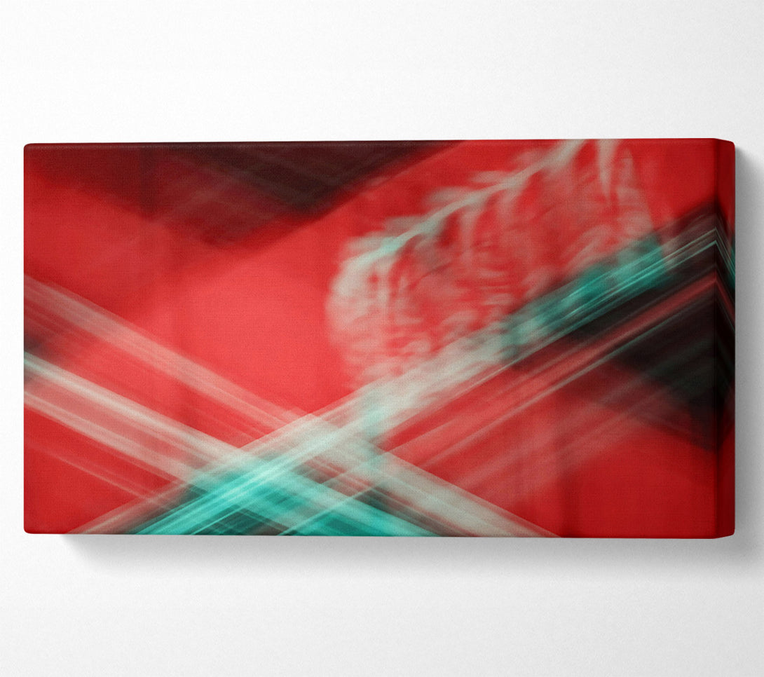  A Canvas Print of Red And Teal Lines Canvas Print