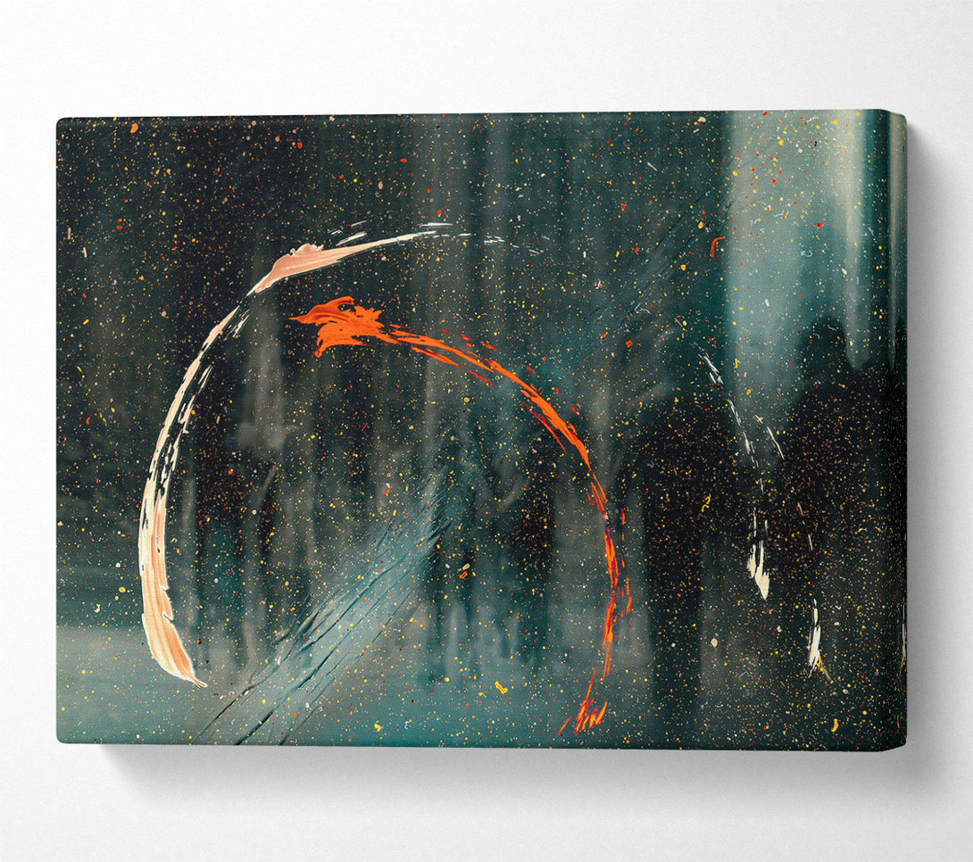  A Canvas Print of Orange Cosmic Dance Canvas Wall Art