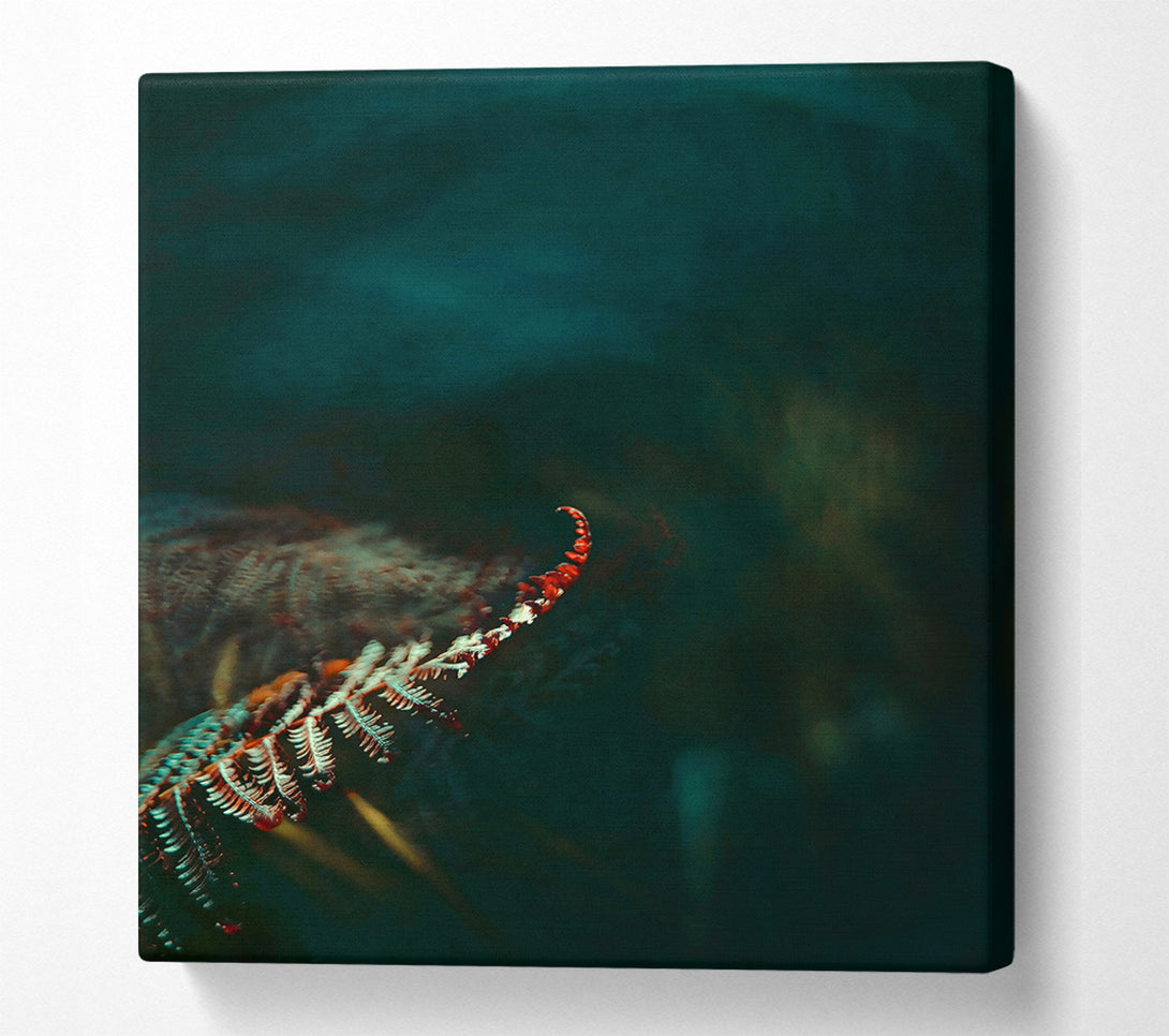  A Canvas Print of Teal And Crimson Frenzy Canvas Wall Art