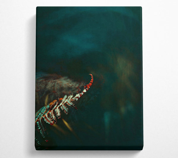 A Canvas Print of Teal And Crimson Frenzy Canvas Wall Art