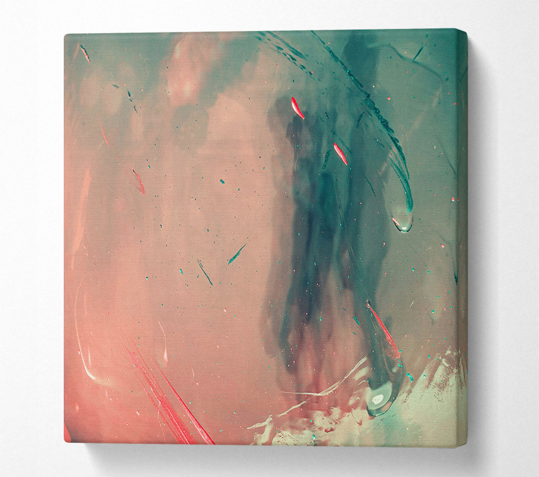  A Canvas Print of Crimson Through Teal Canvas Art