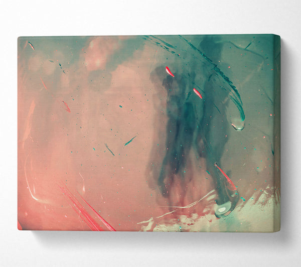  A Canvas Print of Crimson Through Teal Canvas Art