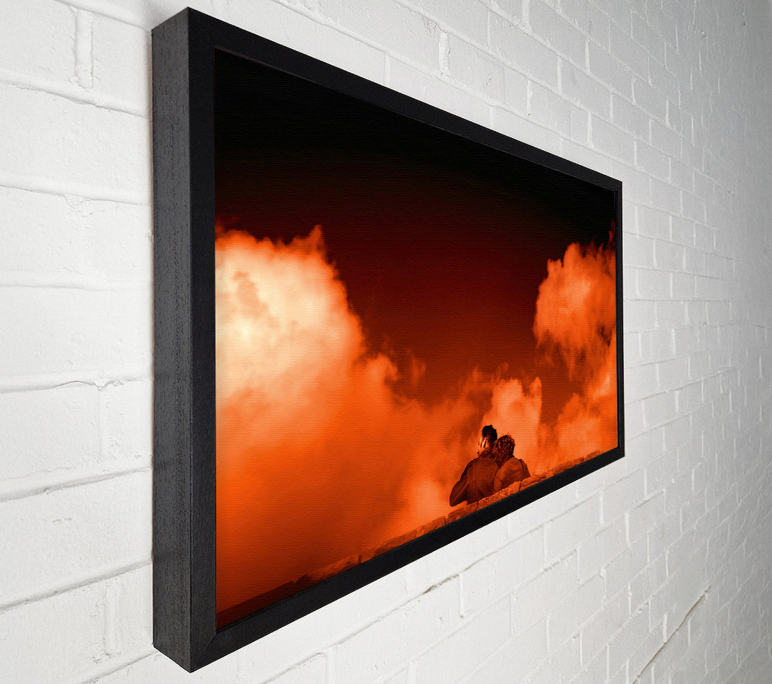  A Canvas Print of Crimson Sky Embrace Canvas Print