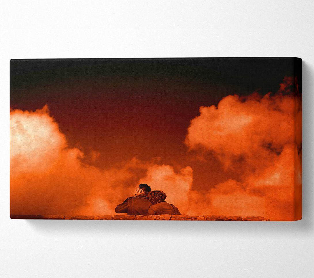  A Canvas Print of Crimson Sky Embrace Canvas Print
