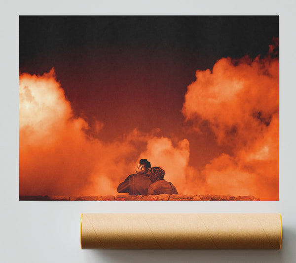 Crimson Sky Embrace Giclee Print