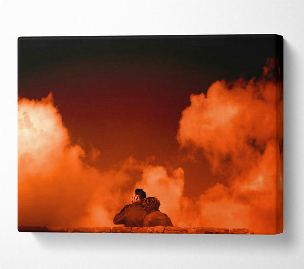  A Canvas Print of Crimson Sky Embrace Canvas Print
