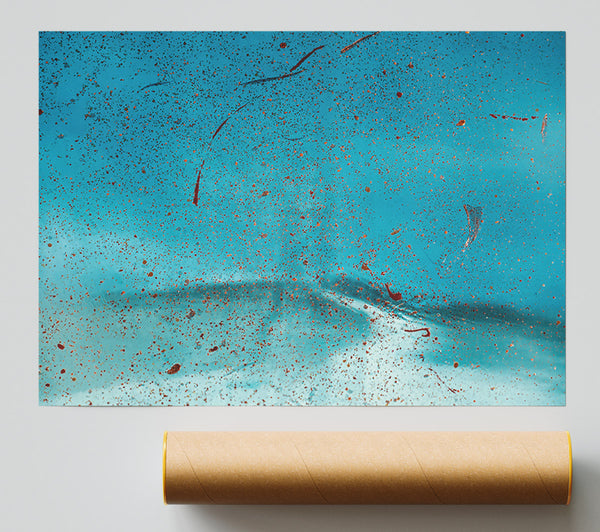 Teal Stardust Sky Poster