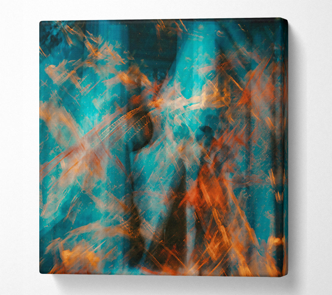  A Canvas Print of Teal And Orange Dreams Canvas Art