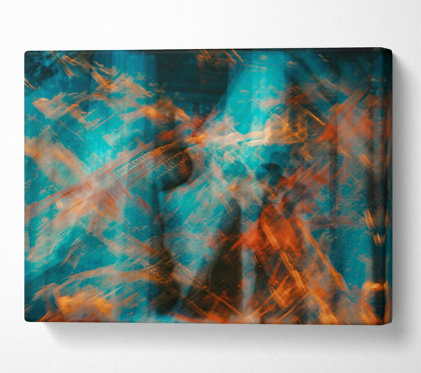  A Canvas Print of Teal And Orange Dreams Canvas Art