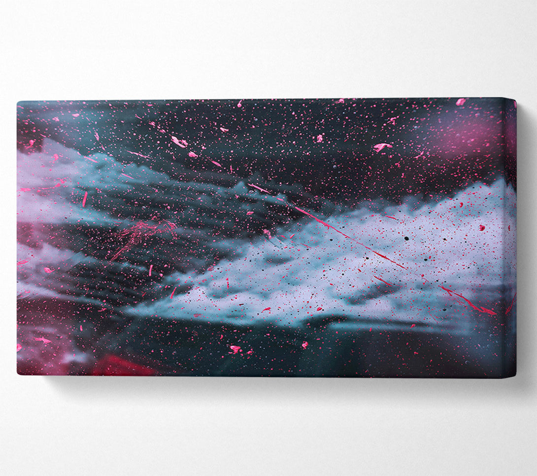  A Canvas Print of Pink Cosmic Splashes Canvas Wall Art