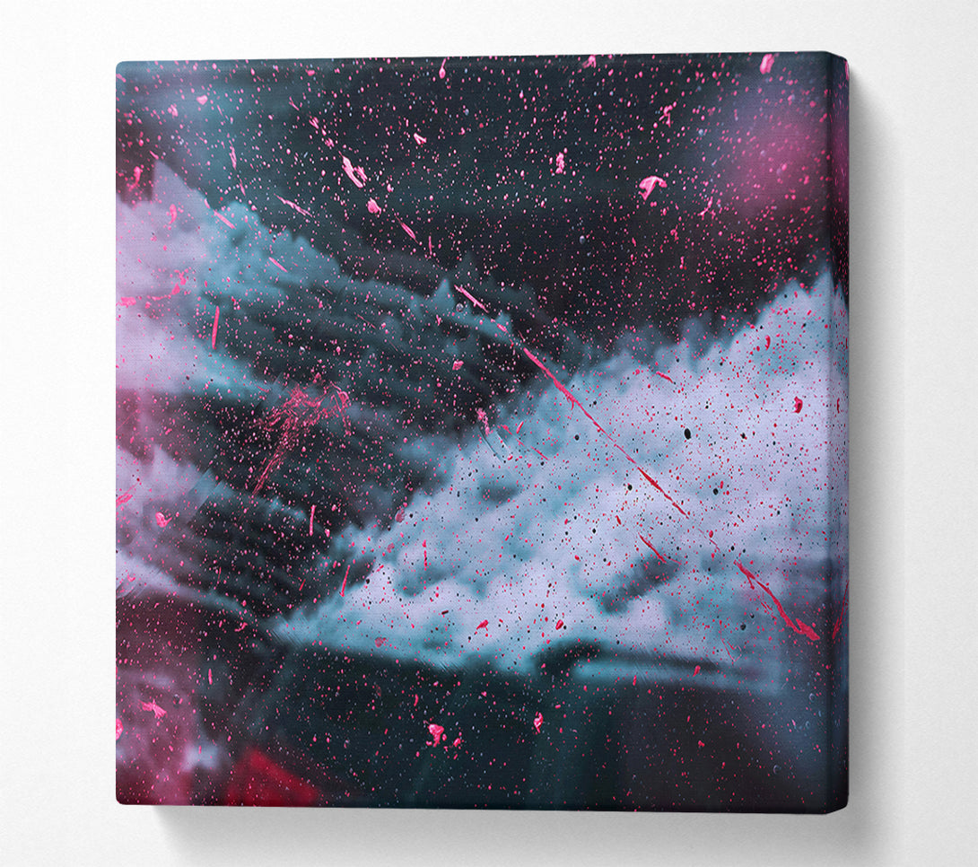  A Canvas Print of Pink Cosmic Splashes Canvas Wall Art