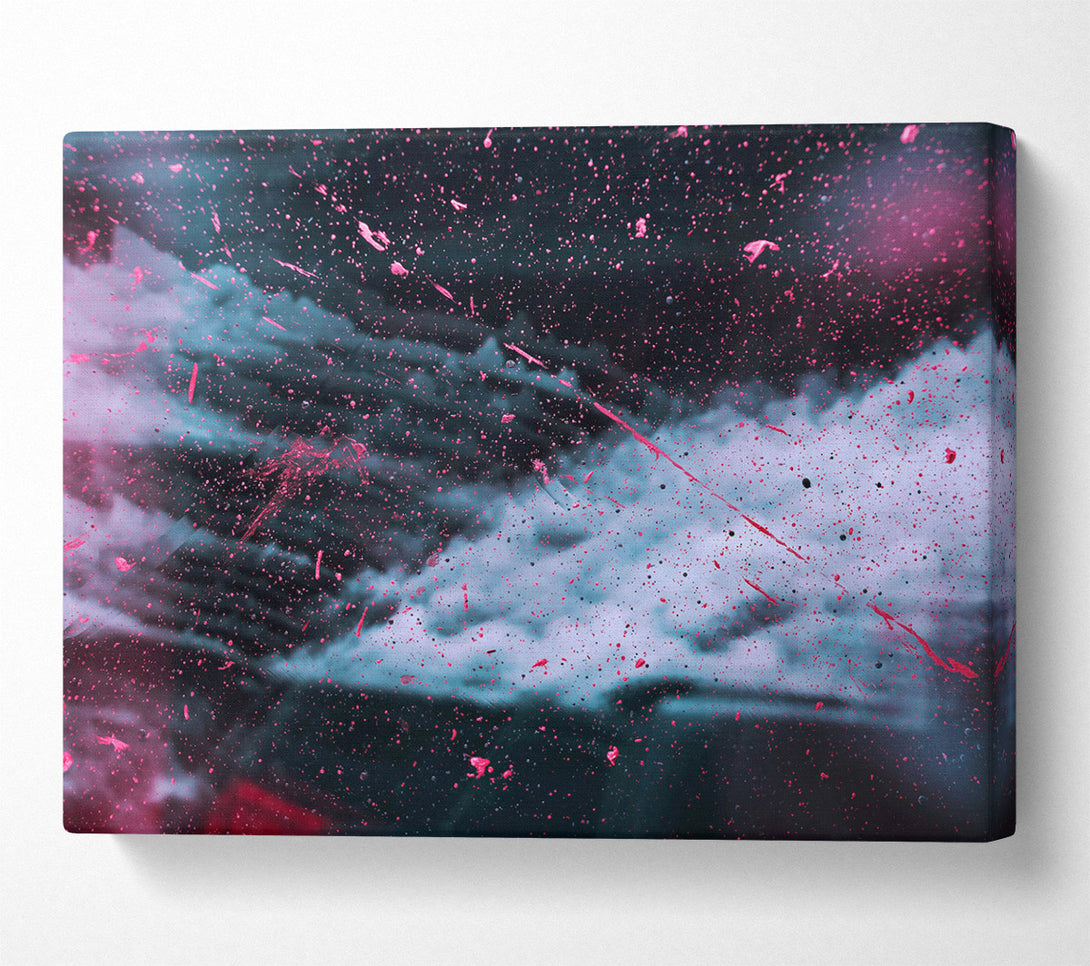  A Canvas Print of Pink Cosmic Splashes Canvas Wall Art
