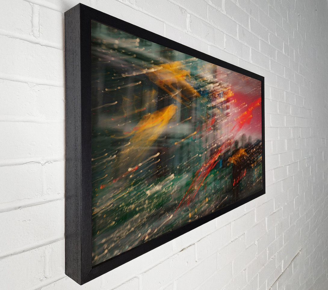  A Canvas Print of Red Blurred Reflections Canvas Wall Art