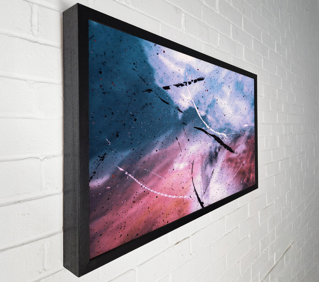  A Canvas Print of Blue And Pink Splashes Canvas Art