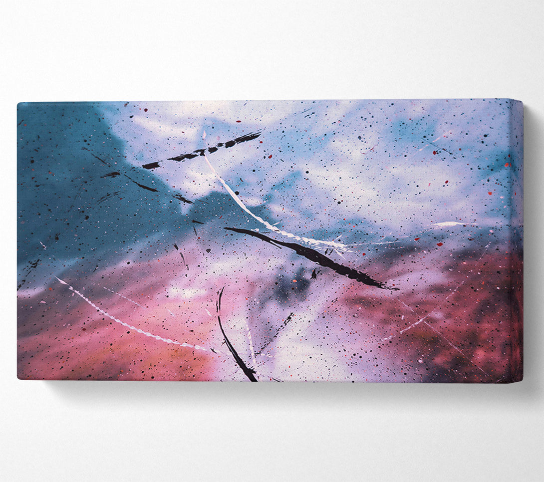  A Canvas Print of Blue And Pink Splashes Canvas Art