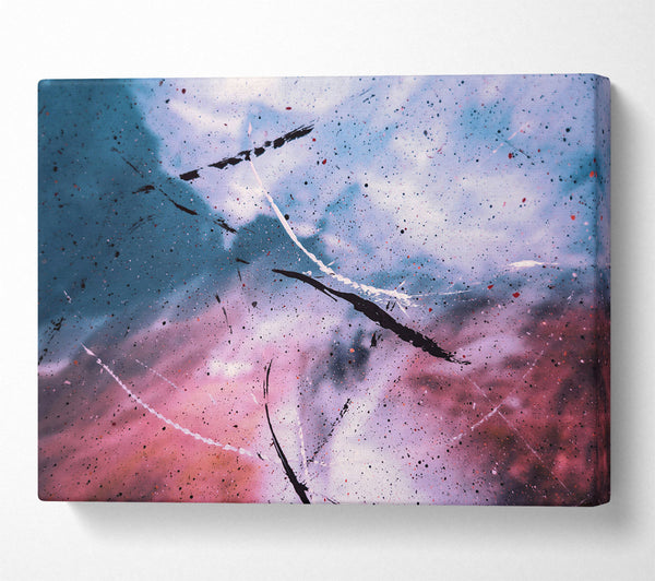  A Canvas Print of Blue And Pink Splashes Canvas Art