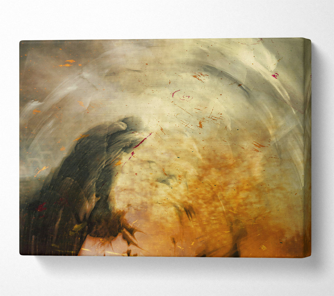  A Canvas Print of Golden Abstract Dreams Canvas Wall Art