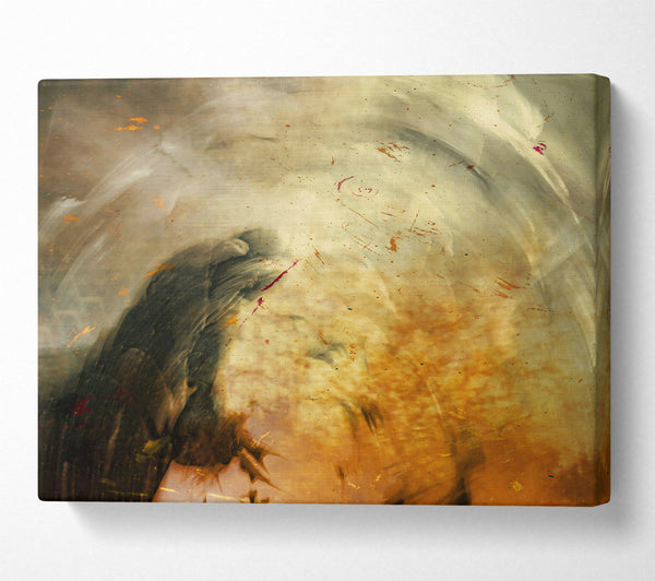  A Canvas Print of Golden Abstract Dreams Canvas Wall Art