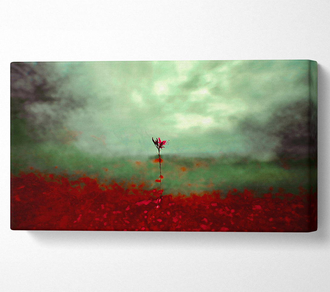  A Canvas Print of Green And Crimson Bloom Canvas Art