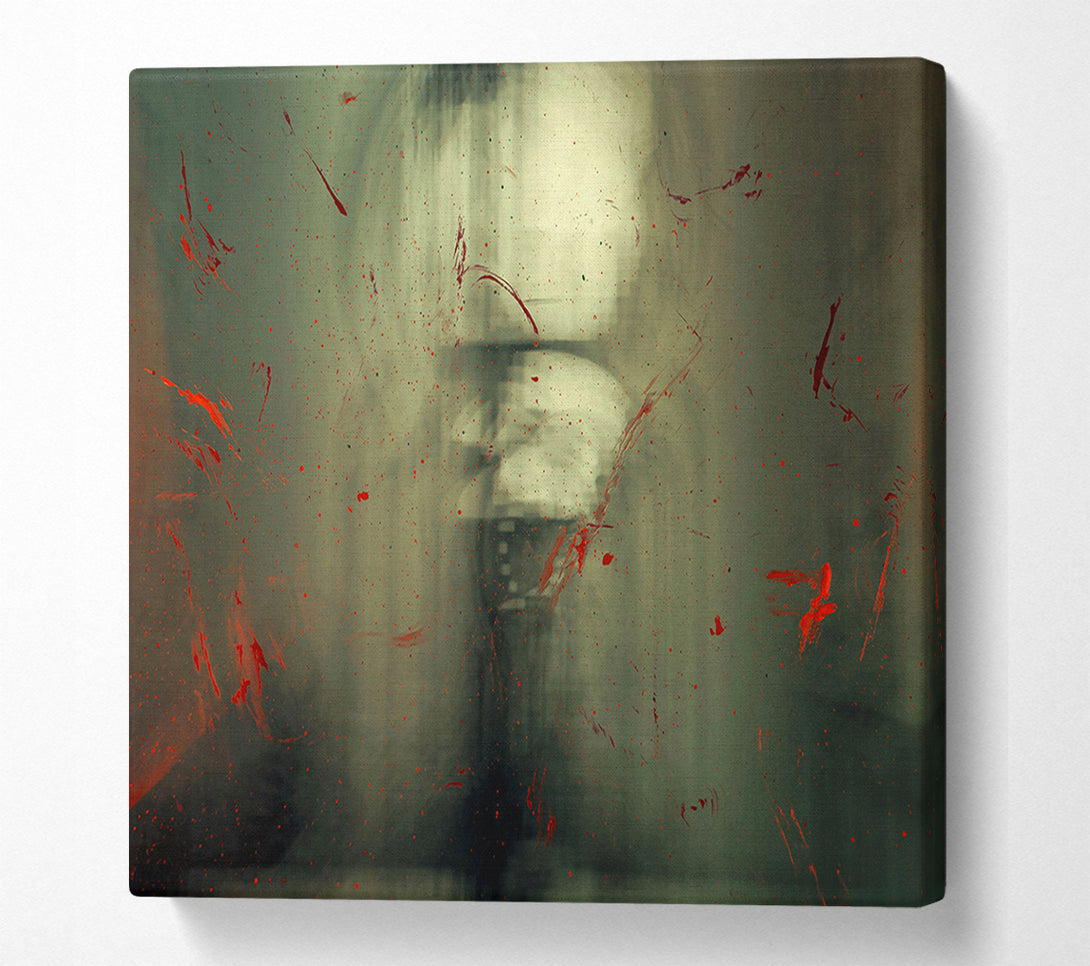  A Canvas Print of Red On Grey Fog Canvas Wall Art