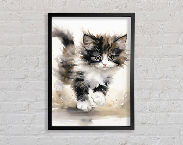 Kitten Watercolour Framed Print