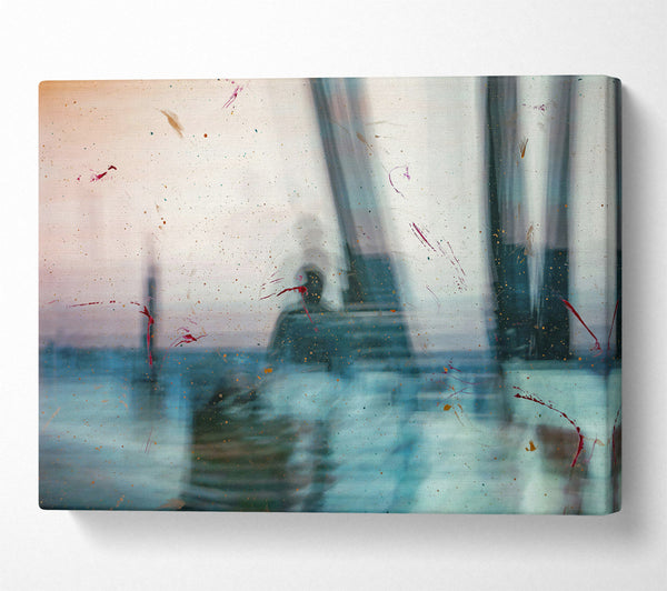  A Canvas Print of Teal Blurred Memories Canvas Print