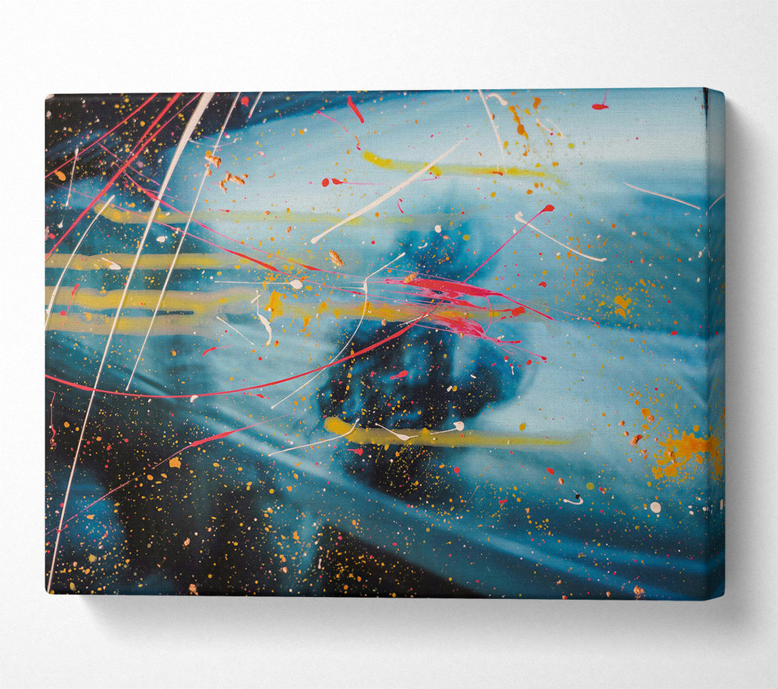  A Canvas Print of Azure Splashes Of Color Canvas Art