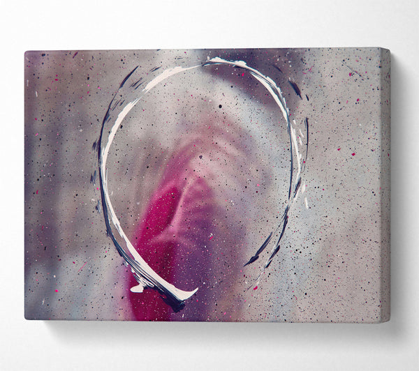  A Canvas Print of Pink Circle Splashes Canvas Print