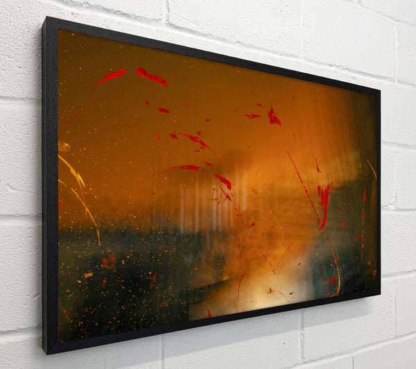 Red On Amber Glass