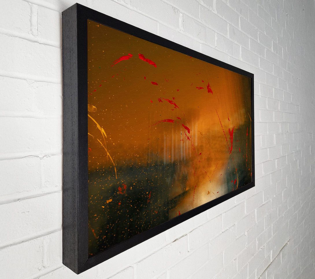  A Canvas Print of Red On Amber Glass Canvas Wall Art