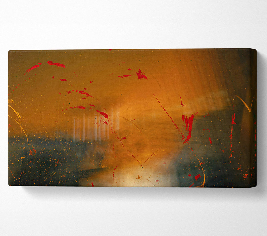  A Canvas Print of Red On Amber Glass Canvas Wall Art