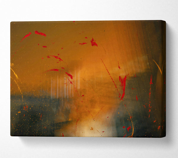  A Canvas Print of Red On Amber Glass Canvas Wall Art