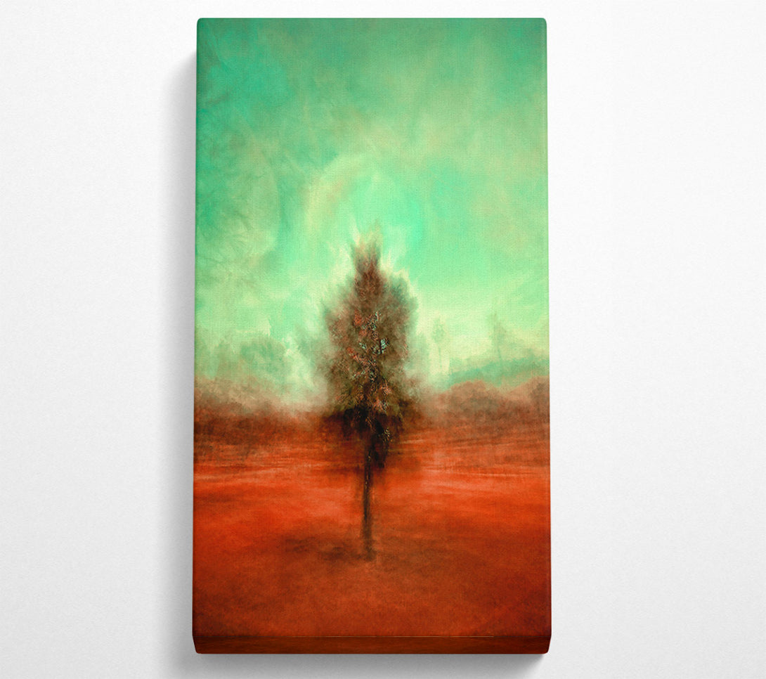  A Canvas Print of Emerald Tree In Red Soil Canvas Wall Art