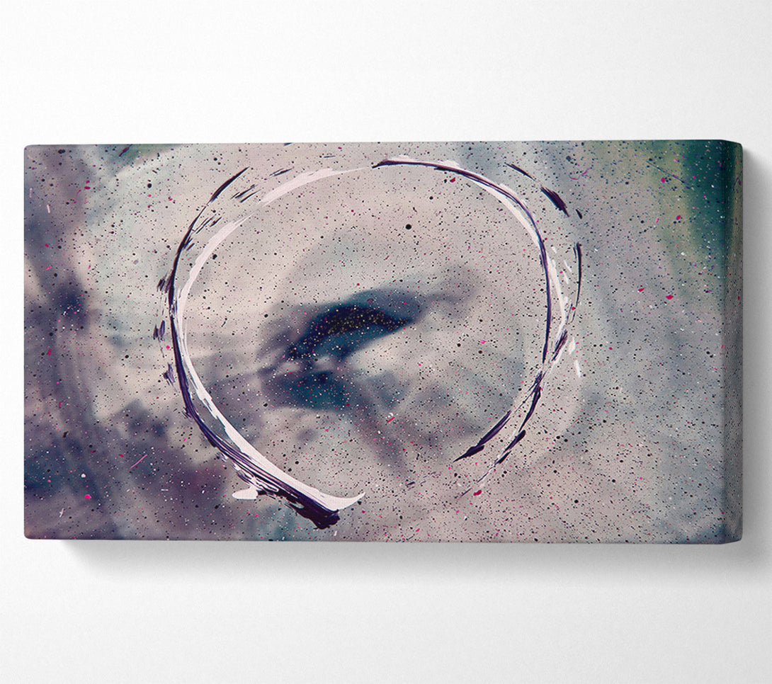  A Canvas Print of White Cosmic Circle Canvas Print