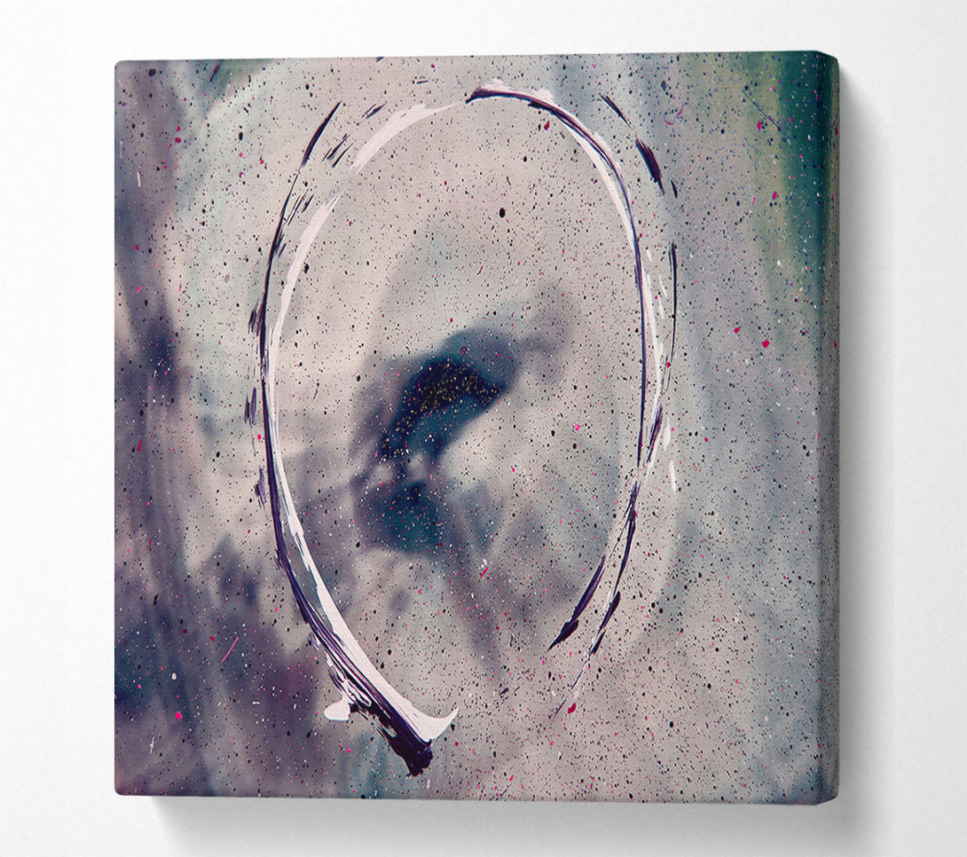  A Canvas Print of White Cosmic Circle Canvas Print