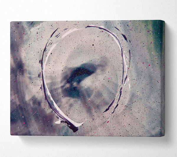  A Canvas Print of White Cosmic Circle Canvas Print