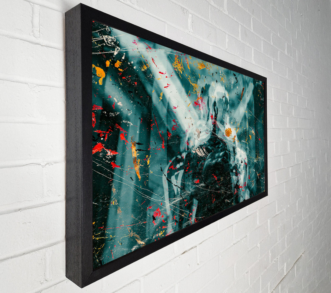  A Canvas Print of Teal Memory Splashes Canvas Print