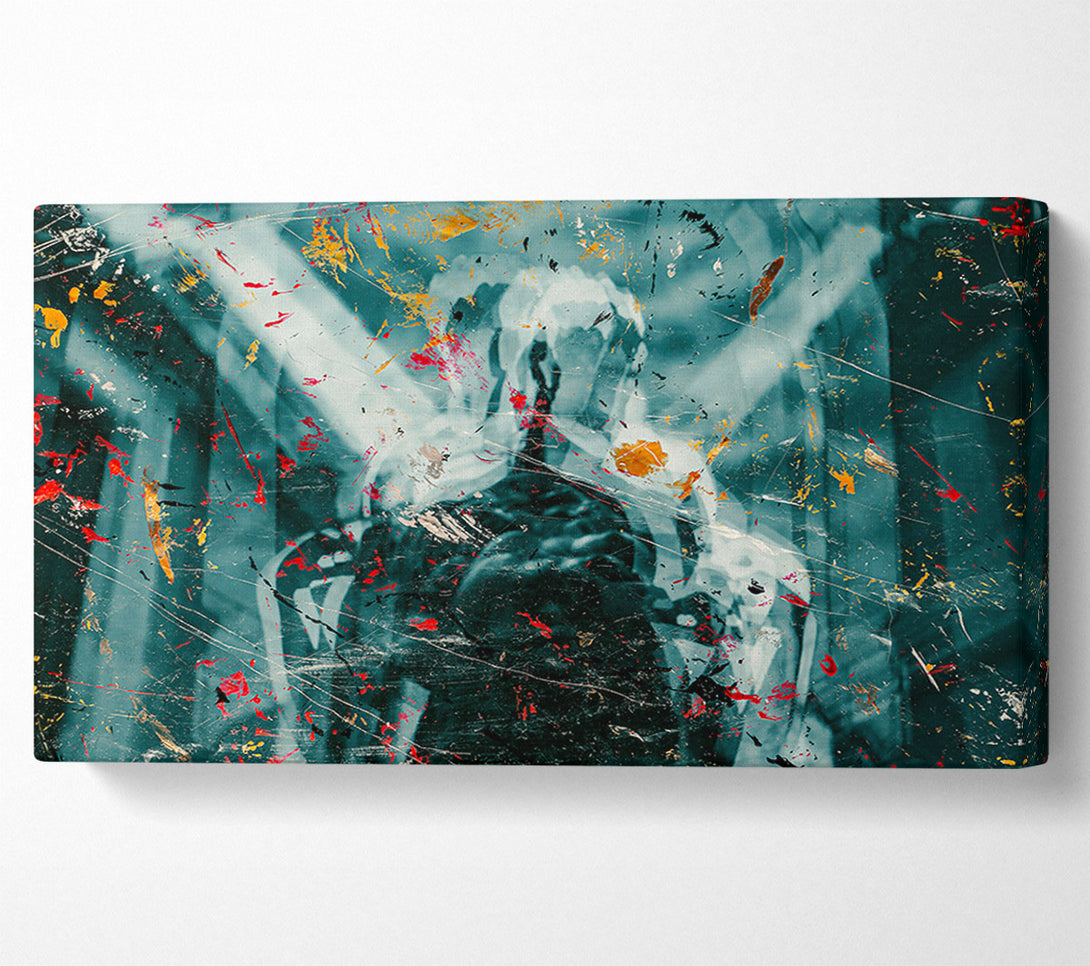  A Canvas Print of Teal Memory Splashes Canvas Print