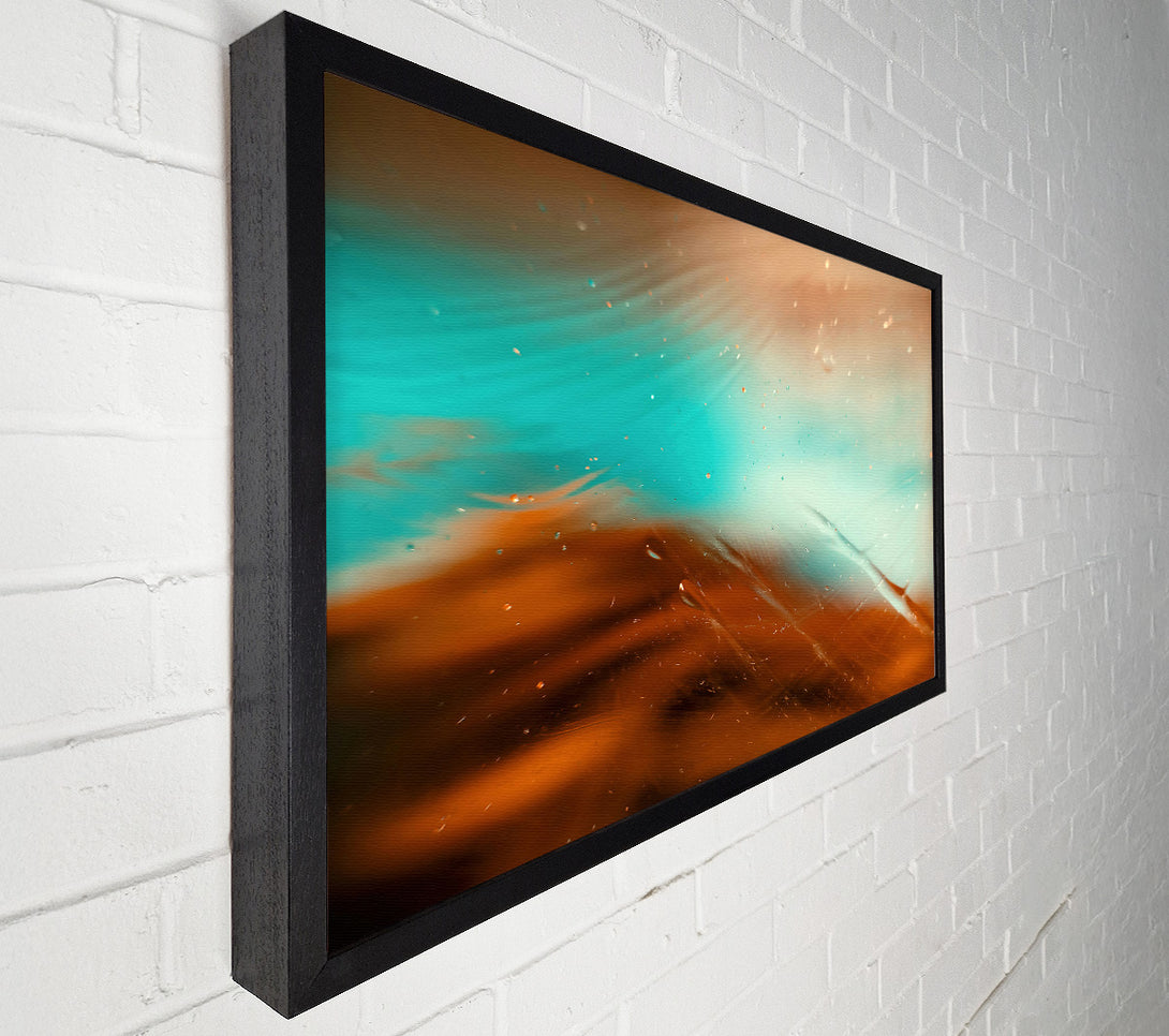  A Canvas Print of Aqua Sunset Hues Canvas Wall Art