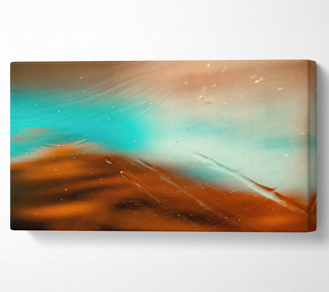  A Canvas Print of Aqua Sunset Hues Canvas Wall Art