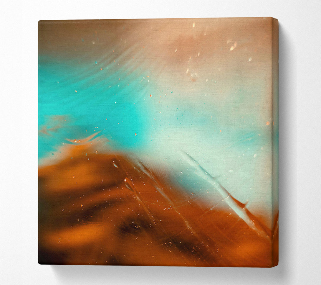  A Canvas Print of Aqua Sunset Hues Canvas Wall Art
