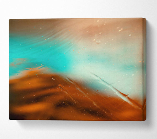  A Canvas Print of Aqua Sunset Hues Canvas Wall Art