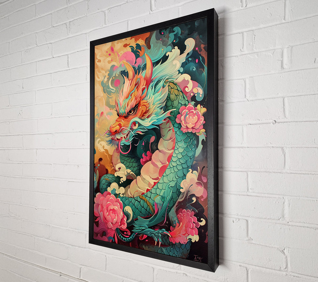  A Canvas Print of Emerald Dragon Dreams Canvas Art